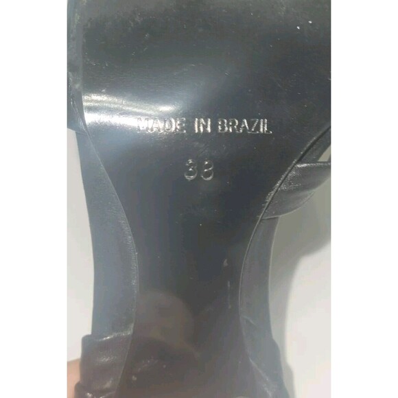 Aldo Womens Stilettos Black Leather Strappy Knot Heels Size 7.5 (38) No Box - Picture 10 of 16